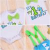 imageBaby Boys Lion Cake Smash Outfit Wild One Birthday Romper Suspenders Shorts Headband Jungle Animal Costume Photo ShootBlue Dinosaur 1st Birthday