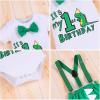 imageBaby Boys Lion Cake Smash Outfit Wild One Birthday Romper Suspenders Shorts Headband Jungle Animal Costume Photo ShootGreen Dinosaur 1st Birthday