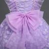imageFlower Girl Flutter Bowknot Tutu Dress for Infant Baby Christening Baptism Formal Wedding Birthday Party Tulle DressesPurple