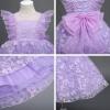 imageFlower Girl Flutter Bowknot Tutu Dress for Infant Baby Christening Baptism Formal Wedding Birthday Party Tulle DressesPurple