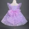 imageFlower Girl Flutter Bowknot Tutu Dress for Infant Baby Christening Baptism Formal Wedding Birthday Party Tulle DressesPurple