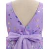 imageIDOPIP Toddler Baby Girls Sequin Butterfly Tutu Dress Princess Birthday Party Pageant Flower Girl Wedding VBackless DressesPurple