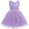 imageIDOPIP Toddler Baby Girls Sequin Butterfly Tutu Dress Princess Birthday Party Pageant Flower Girl Wedding VBackless DressesPurple
