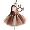 imageToddler Kids Girls Jungle Safari Giraffe Theme Party Dress up Costume with Ears Headband and Tail Woodland Forest Themed Cosplay for Jungle Birthday Party Halloween Photo Shoot Giraffe 34 Years