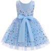 imageIDOPIP Toddler Baby Girls Sequin Butterfly Tutu Dress Princess Birthday Party Pageant Flower Girl Wedding VBackless DressesBlue