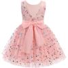 imageIDOPIP Toddler Baby Girls Sequin Butterfly Tutu Dress Princess Birthday Party Pageant Flower Girl Wedding VBackless DressesPeach Pink