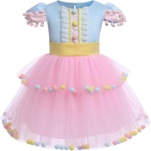 imageIDOPIP Carnival Circus Costume for Kids Baby Girls Romper Tutu Dress Princess Birthday Party Dress up with Headband OutfitPink  Kids 1pc