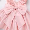 imageIDOPIP Flower Girl Butterfly Bow Tutu Dress for Kids Baby Princess Wedding Communion Birthday Party Pageant Baptism DressesPink