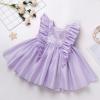 imageIDOPIP Flower Girl Butterfly Bow Tutu Dress for Kids Baby Princess Wedding Communion Birthday Party Pageant Baptism DressesPurple