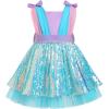 imageIDOPIP Toddler Baby Girls Sequin Bowknot Tutu Dress for Kids Wedding Pageant Birthday Party Communion Tulle Backless DressesGreen
