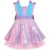 imageIDOPIP Toddler Baby Girls Sequin Bowknot Tutu Dress for Kids Wedding Pageant Birthday Party Communion Tulle Backless DressesPink