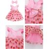 imageIDOPIP Toddler Baby Girls Tutu Dress Embroidery Strawberry Birthday Party Dresses Princess Pageant Bowknot Gown with HeadwearPink