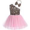 imageIDOPIP Kids Baby Halloween Costume Caveman Cavegirl Stone Age Outfit for Girl Boy Halloween Cosplay Dress Up Photoshoot 6M6TPink Leopard  Girl