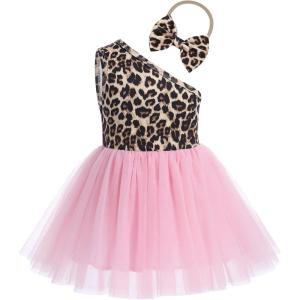 imageIDOPIP Kids Baby Halloween Costume Caveman Cavegirl Stone Age Outfit for Girl Boy Halloween Cosplay Dress Up Photoshoot 6M6TPink Leopard  Girl