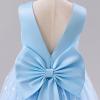 image:imageIDOPIP Butterfly Flower Girl VBackless Bow Dress for Kids Wedding Pageant Party Long Gown Communion Birthday Tulle DressesBlue