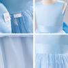 image:imageIDOPIP Butterfly Flower Girl VBackless Bow Dress for Kids Wedding Pageant Party Long Gown Communion Birthday Tulle DressesBlue