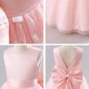 image:imageIDOPIP Butterfly Flower Girl VBackless Bow Dress for Kids Wedding Pageant Party Long Gown Communion Birthday Tulle DressesPink