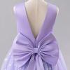 image:imageIDOPIP Butterfly Flower Girl VBackless Bow Dress for Kids Wedding Pageant Party Long Gown Communion Birthday Tulle DressesPurple