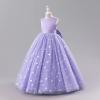 image:imageIDOPIP Butterfly Flower Girl VBackless Bow Dress for Kids Wedding Pageant Party Long Gown Communion Birthday Tulle DressesPurple
