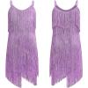 image:imageIDOPIP Kids Girls 1920s Flapper Dress Tassels Sequins Fringe Latin Dance Dress Gatsby Halloween Party Ballroom Dance CostumesPurple  Rainbow Sequin