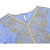 image:imageIDOPIP Muslim Dress for Girls Islamic Prayer Abaya Embroidery Long Sleeve Kaftan Robe Dresses with Belt Ramadan Dubai OutfitsBlack