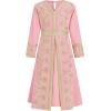 image:imageIDOPIP Muslim Dress for Girls Islamic Prayer Abaya Embroidery Long Sleeve Kaftan Robe Dresses with Belt Ramadan Dubai OutfitsPink
