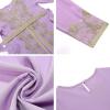 image:imageIDOPIP Muslim Dress for Girls Islamic Prayer Abaya Embroidery Long Sleeve Kaftan Robe Dresses with Belt Ramadan Dubai OutfitsPinkpurple