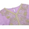 image:imageIDOPIP Muslim Dress for Girls Islamic Prayer Abaya Embroidery Long Sleeve Kaftan Robe Dresses with Belt Ramadan Dubai OutfitsPinkpurple