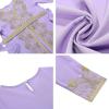 image:imageIDOPIP Muslim Dress for Girls Islamic Prayer Abaya Embroidery Long Sleeve Kaftan Robe Dresses with Belt Ramadan Dubai OutfitsPurple