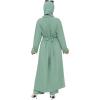 image:imageIDOPIP Muslim Women 2Piece Set Long Sleeve Ramadan Islamic Abaya Dress Shirt with Pants Loose Fit Casual Dubai Prayer OutfitGreen