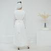 image:imageIDOPIP Muslim Women 2Piece Set Long Sleeve Ramadan Islamic Abaya Dress Shirt with Pants Loose Fit Casual Dubai Prayer OutfitWhite