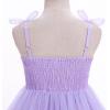 image:imageIDOPIP Toddler Girls 1st 2nd 3rd Birthday Dress Tulle Smocked Dress Pageant Summer Bowknot Sundress for Photoshoot Party 16TPurple