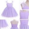 image:imageIDOPIP Toddler Girls 1st 2nd 3rd Birthday Dress Tulle Smocked Dress Pageant Summer Bowknot Sundress for Photoshoot Party 16TPurple