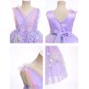 image:imageIDOPIP Toddler Girls Butterfly Birthday Dress Ruffle Tulle Flower Girl Wedding Pageant Formal Party Dress for Photo Shoot 16Rainbow Purple