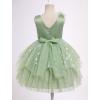 image:imageIDOPIP Toddler Girls Butterfly Birthday Dress Ruffle Tulle Flower Girl Wedding Pageant Formal Party Dress for Photo Shoot 16Sage Green