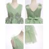 image:imageIDOPIP Toddler Girls Butterfly Birthday Dress Ruffle Tulle Flower Girl Wedding Pageant Formal Party Dress for Photo Shoot 16Sage Green