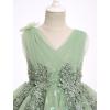 image:imageIDOPIP Toddler Girls Butterfly Birthday Dress Ruffle Tulle Flower Girl Wedding Pageant Formal Party Dress for Photo Shoot 16Sage Green
