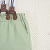 image:imageIDOPIP Toddler Kids Baby Boys Formal Suit Gentleman White Shirt with Bowtie  Suspender Shorts Pants Overalls Clothes 6M5TGreen