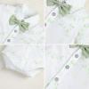 image:imageIDOPIP Toddler Kids Baby Boys Formal Suit Gentleman White Shirt with Bowtie  Suspender Shorts Pants Overalls Clothes 6M5TGreen