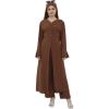image:imageIDOPIP Muslim Women 2Piece Set Long Sleeve Ramadan Islamic Abaya Dress Shirt with Pants Loose Fit Casual Dubai Prayer OutfitCoffee