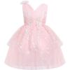 image:imageIDOPIP Toddler Girls Butterfly Birthday Dress Ruffle Tulle Flower Girl Wedding Pageant Formal Party Dress for Photo Shoot 16Pink
