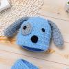 image:imageIDOPIP Newborn Baby Easter Bunny Photography Props Costume Boy Girl Crochet Knit Rabbit Hat Diaper Carrot 1st Birthday OutfitBlue Dog  Bone 3pcs