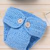 image:imageIDOPIP Newborn Baby Easter Bunny Photography Props Costume Boy Girl Crochet Knit Rabbit Hat Diaper Carrot 1st Birthday OutfitBlue Dog  Bone 3pcs