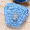 image:imageIDOPIP Newborn Baby Easter Bunny Photography Props Costume Boy Girl Crochet Knit Rabbit Hat Diaper Carrot 1st Birthday OutfitBlue Dog  Bone 3pcs