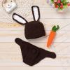 image:imageIDOPIP Newborn Baby Easter Bunny Photography Props Costume Boy Girl Crochet Knit Rabbit Hat Diaper Carrot 1st Birthday OutfitCoffee Rabbit  Carrot 3pcs