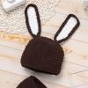 image:imageIDOPIP Newborn Baby Easter Bunny Photography Props Costume Boy Girl Crochet Knit Rabbit Hat Diaper Carrot 1st Birthday OutfitCoffee Rabbit  Carrot 3pcs