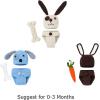image:imageIDOPIP Newborn Baby Easter Bunny Photography Props Costume Boy Girl Crochet Knit Rabbit Hat Diaper Carrot 1st Birthday OutfitCoffee Rabbit  Carrot 3pcs