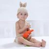 image:imageIDOPIP Newborn Baby Easter Bunny Photography Props Costume Boy Girl Crochet Knit Rabbit Hat Diaper Carrot 1st Birthday OutfitHat  Shorts  Carrot 3pcs