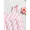 image:imageIDOPIP Toddler Girls Striped Floatation Swimsuit Baby Float Suit Swim Vest with Buoyancy Floaties One Piece Bathing Suit 47TPink Striped