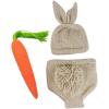 image:imageIDOPIP Newborn Baby Easter Bunny Photography Props Costume Boy Girl Crochet Knit Rabbit Hat Diaper Carrot 1st Birthday OutfitHat  Shorts  Carrot 3pcs